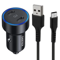 شارژر فندکی به همراه کابل MicroUSB