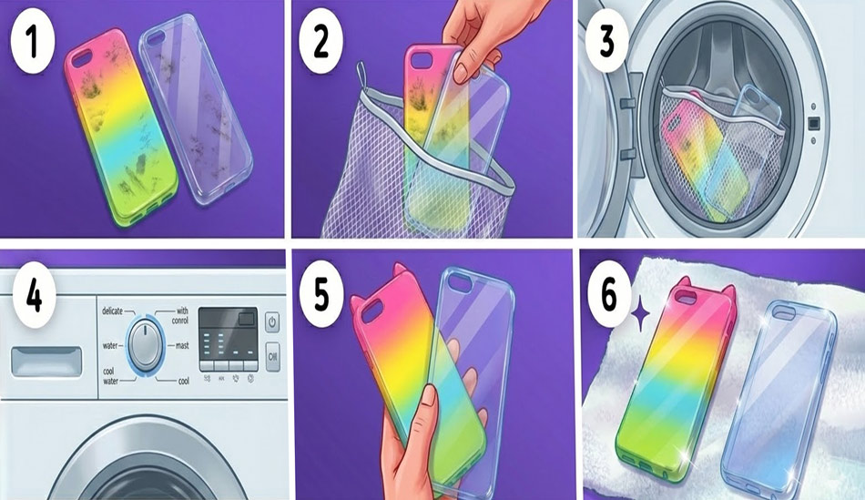 قاب سیلیکونی با چی تمیز میشه