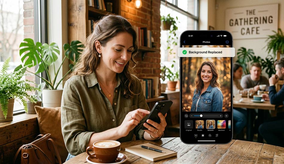تغییر بک گراند عکس با هوش مصنوعی آیفون