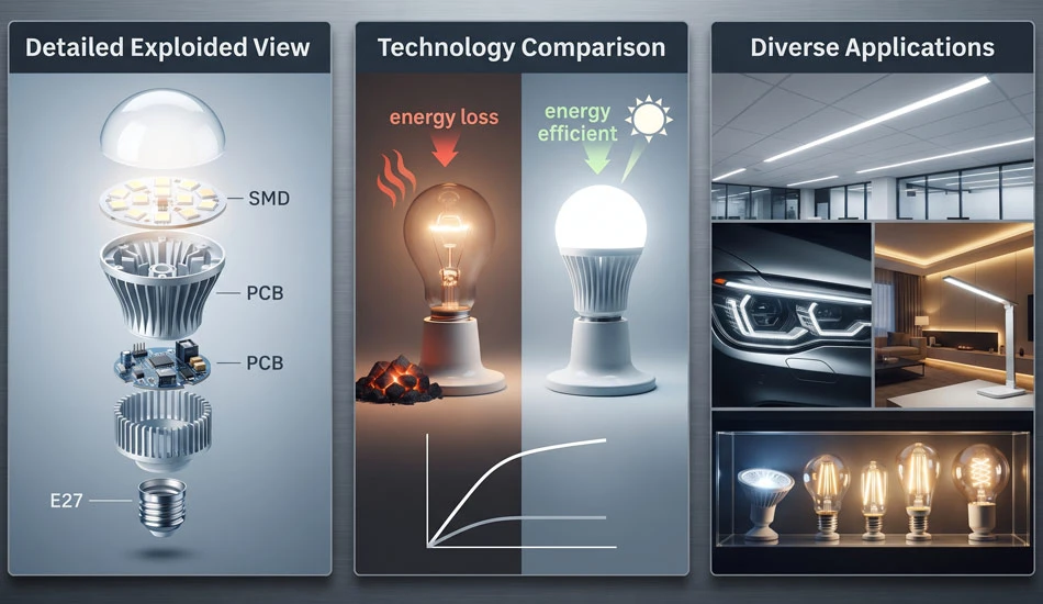 لامپ LED چیست و چگونه کار می کند؟
