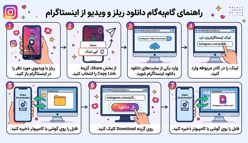 دانلود ویدیو و ریلز از اینستاگرام