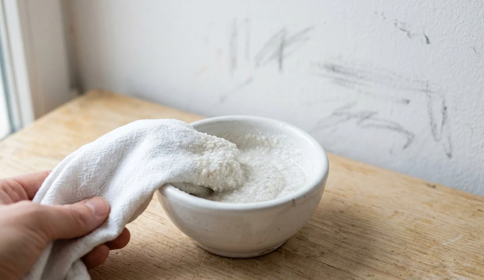 آموزش پاک کردن اثر مداد از روی دیوار گچی