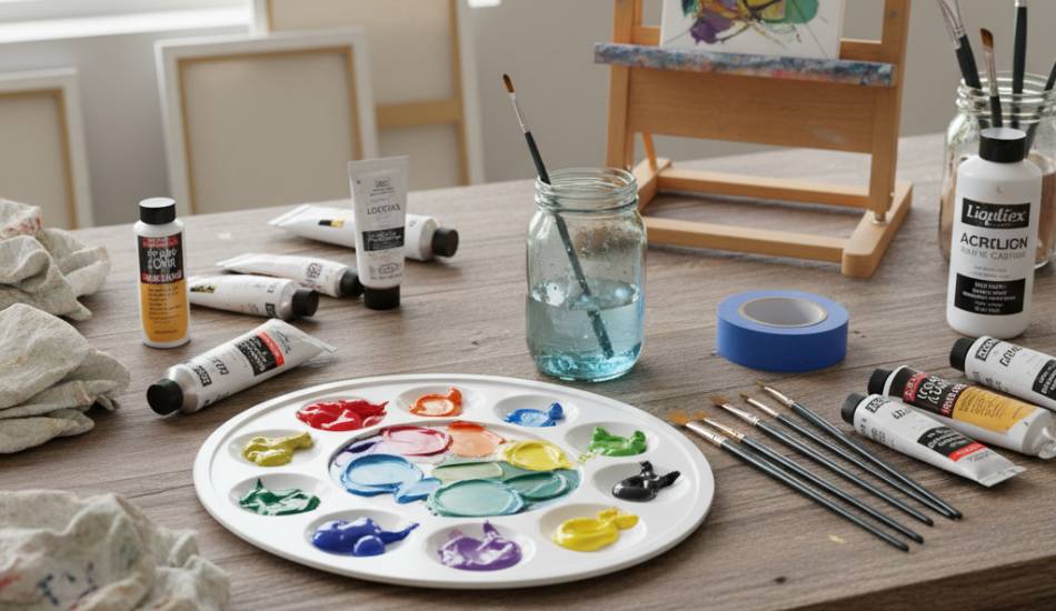 وسایل مورد نیاز نقاشی اکریلیک مبتدی