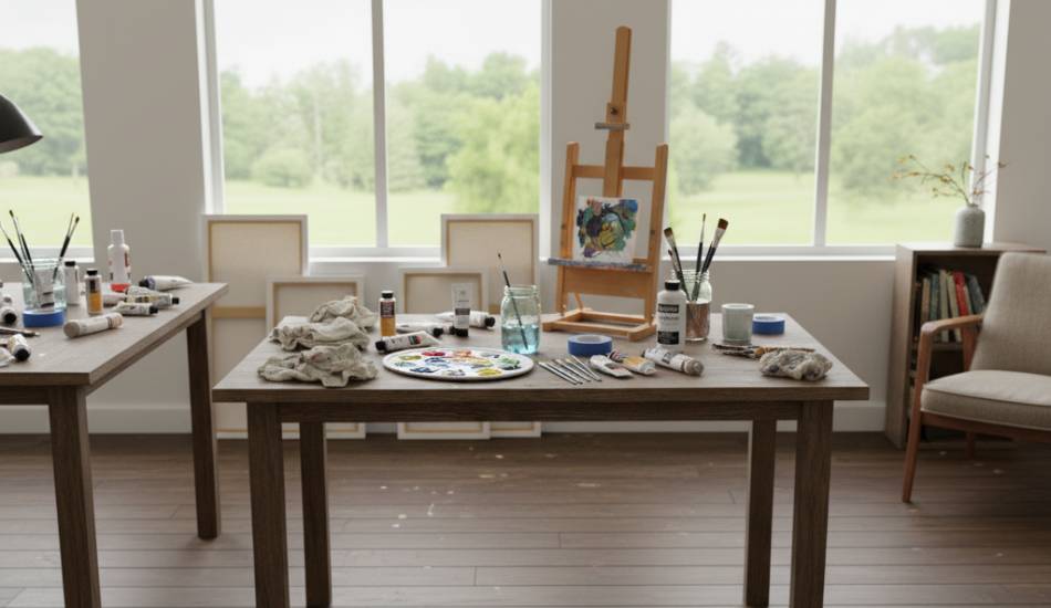 وسایل موردنیاز برای نقاشی آکریلیک