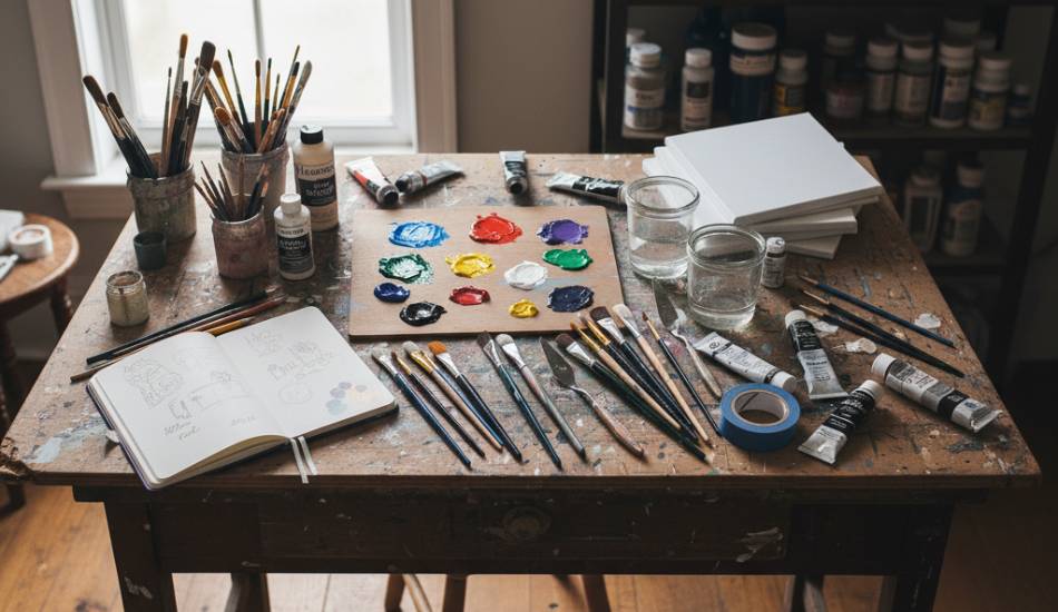 لوازم نقاشی اکریلیک