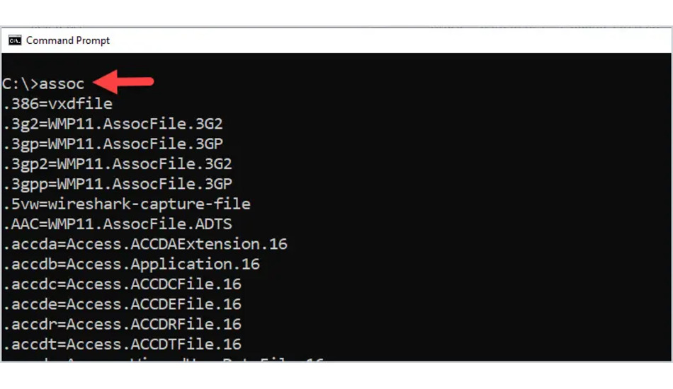 لیست دستورات CMD