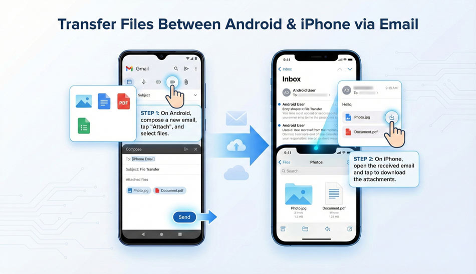 ارسال فایل از اندروید به آیفون