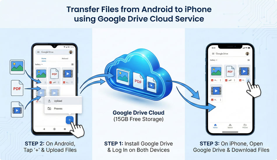 انتقال اطلاعات از اندروید به ایفون بعد از راه اندازی