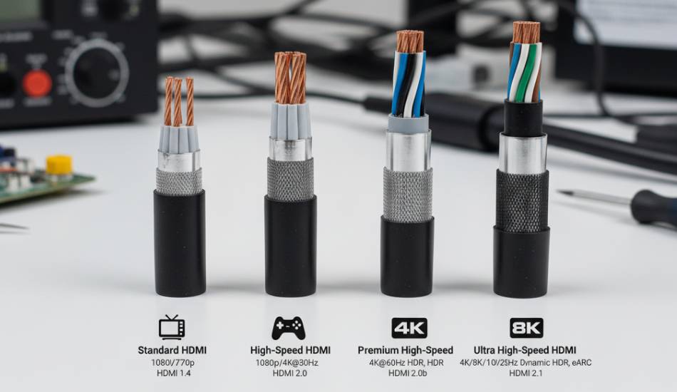 تفاوت انواع کابل HDMI