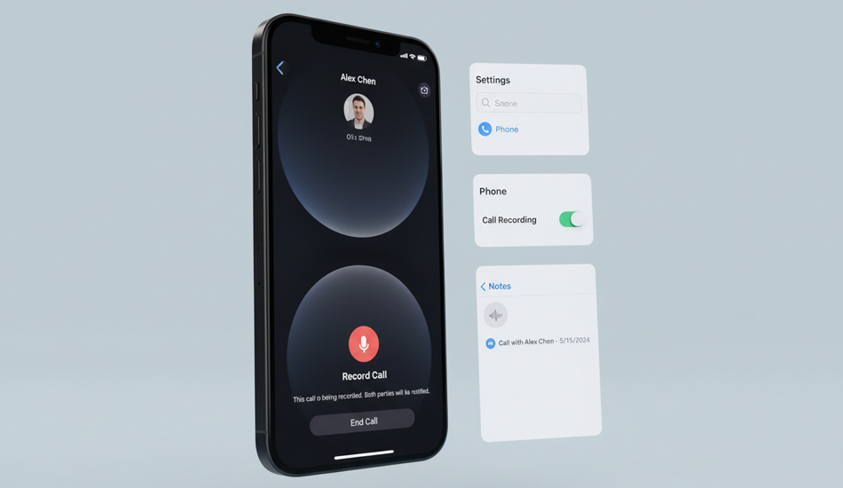 ضبط مکالمه در ایفون