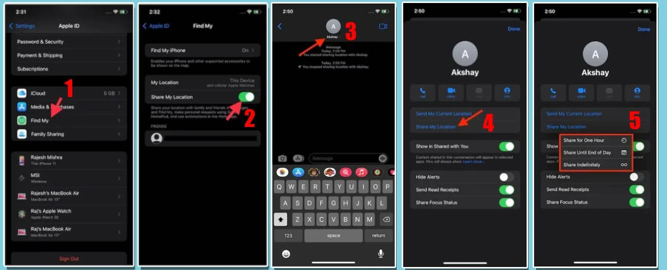 ارسال لوکیشن زنده در آیفون از طریق برنامه Find My iPhone