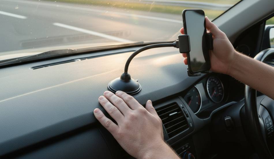 نصب هولدر موبایل روی داشبورد