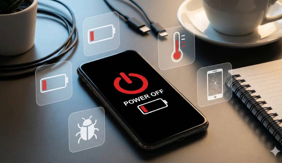 علت خاموش شدن ناگهانی گوشی