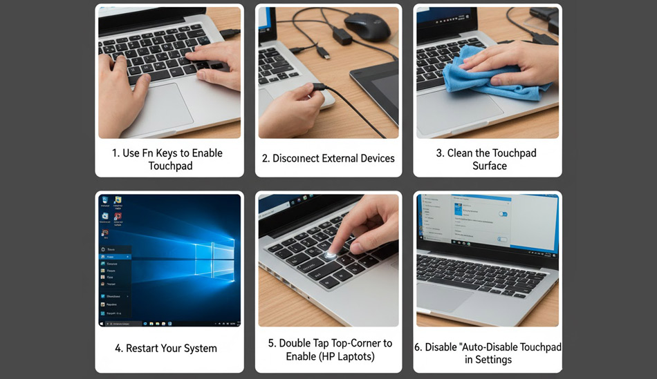 علت کار نکردن تاچ پد لپ تاپ