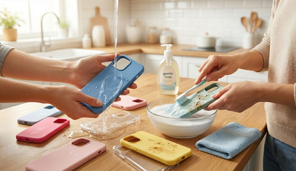تمیز کردن قاب گوشی سیلیکونی