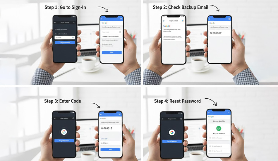 تغییر رمز جیمیل فراموش شده