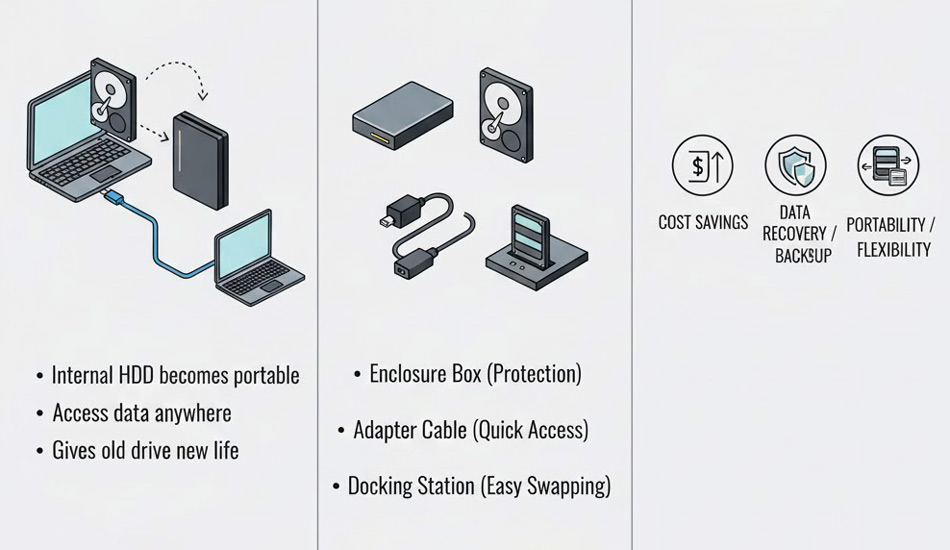 تبدیل هارد اینترنال به اکسترنال