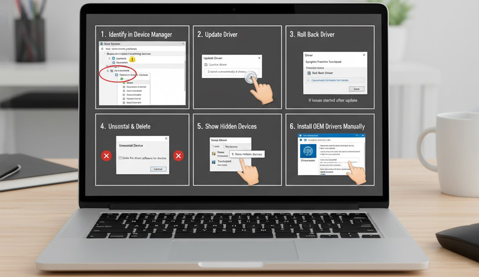 چرا لمس لپ تاپ کار نمیکنه