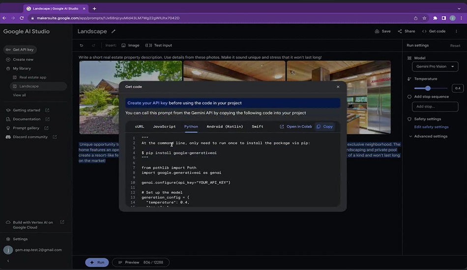 آموزش کار با Google AI Studio