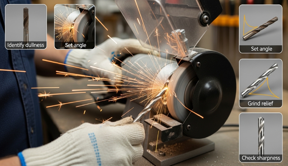 مته تیز کن دستی