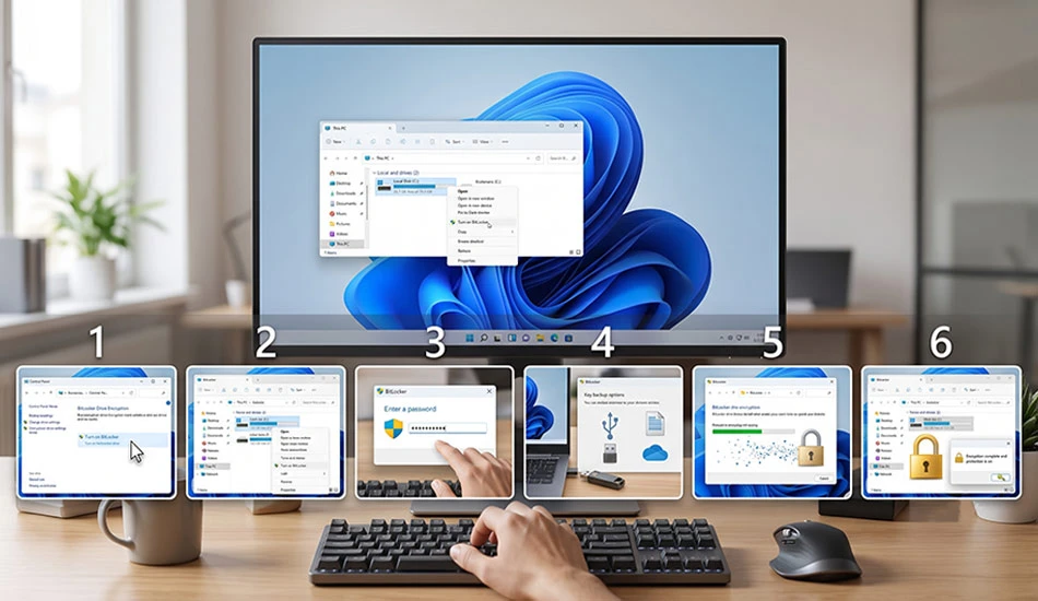 رمزگذاری و قفل کردن درایوها با ابزار BitLocker ویندوز