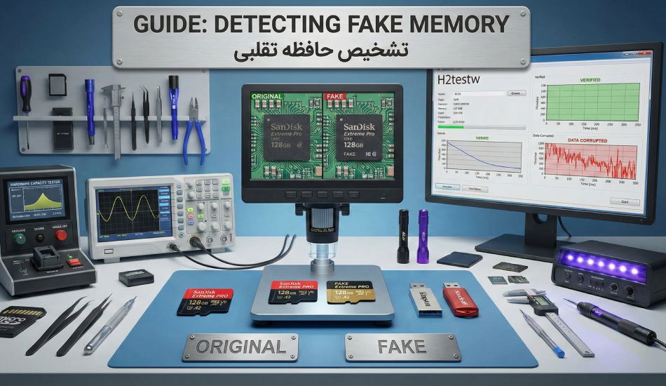 راهنمای تشخیص کارت حافظه و فلش مموری تقلبی از اصلی