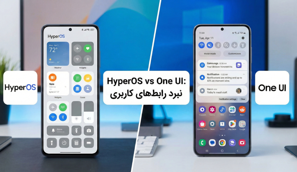 مقایسه رابط کاربری HyperOS با One U