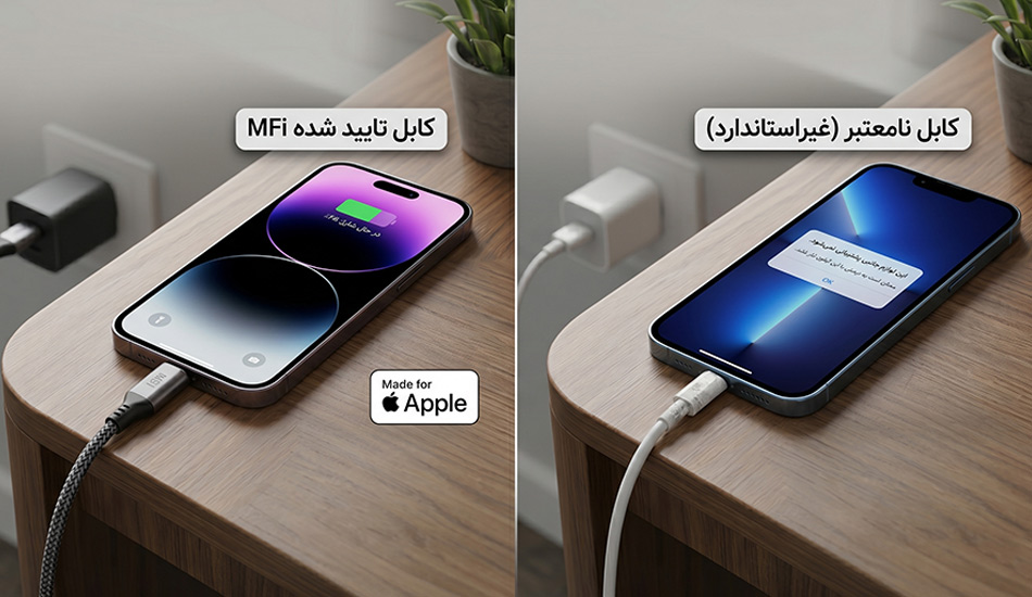 تفاوت کابل MFi آیفون با کابل های معمولی