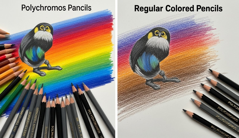 مقایسه مداد رنگی روغنی و معمولی