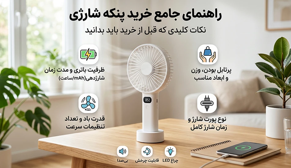 راهنمای خرید پنکه شارژی