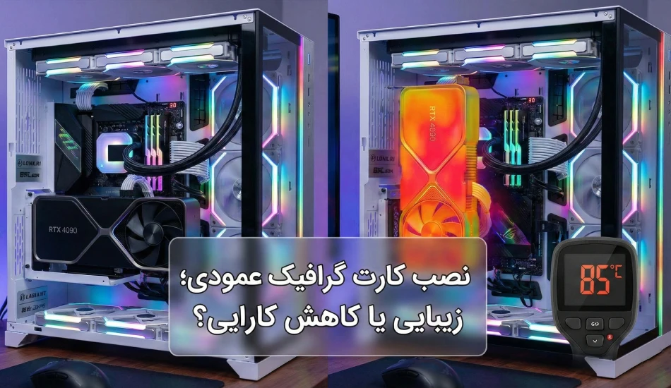 نصب کارت گرافیک به صورت عمودی