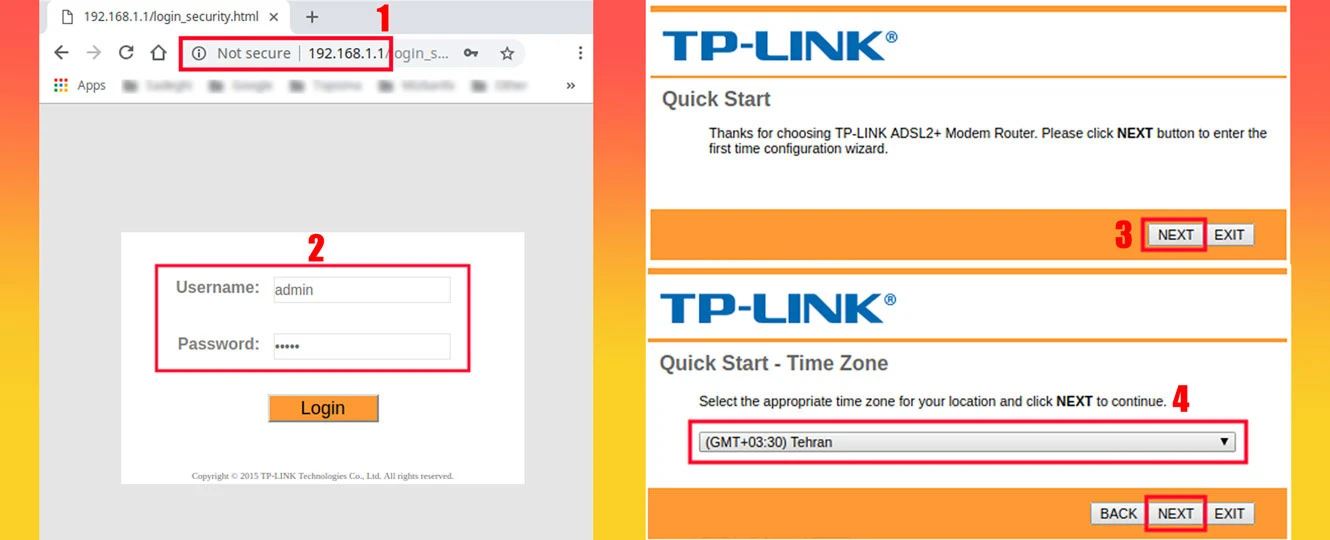 کانفیگ مودم tp link مخابرات