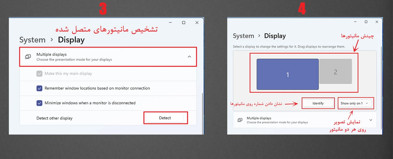 چگونه دو یا سه مانیتور را به یک سیستم متصل کنیم؟