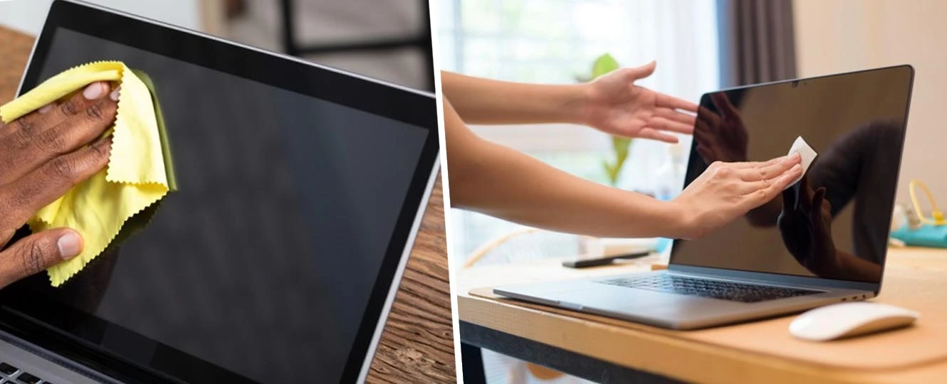 تمیز کردن صفحه لپ تاپ با الکل