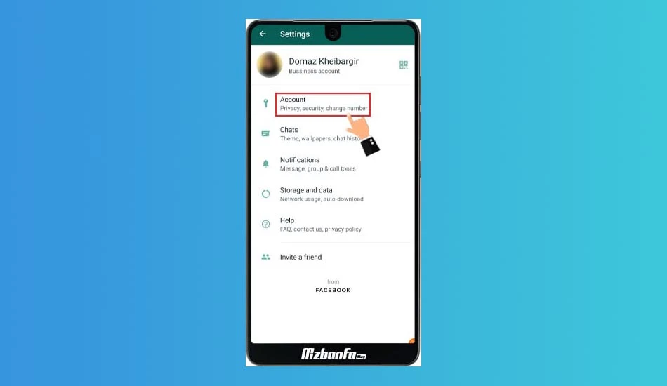 حذف کامل اکانت واتساپ