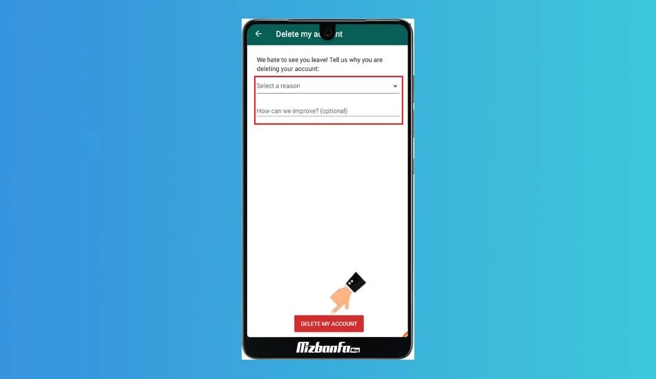 دیلیت اکانت واتساپ فارسی