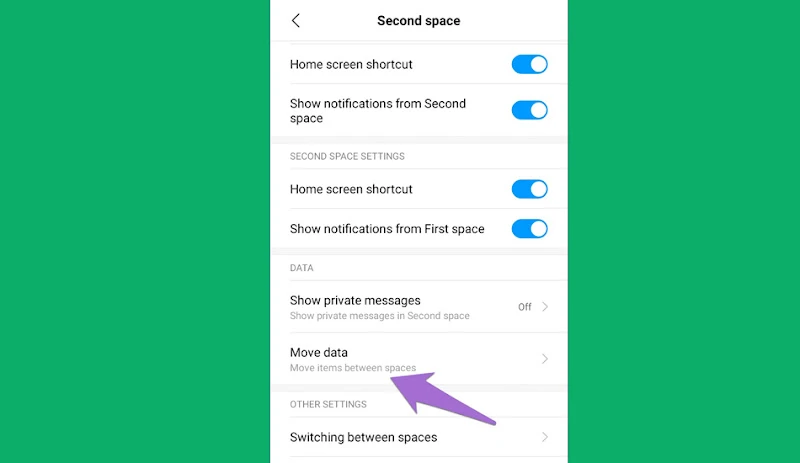 فضای دوم در MIUI
