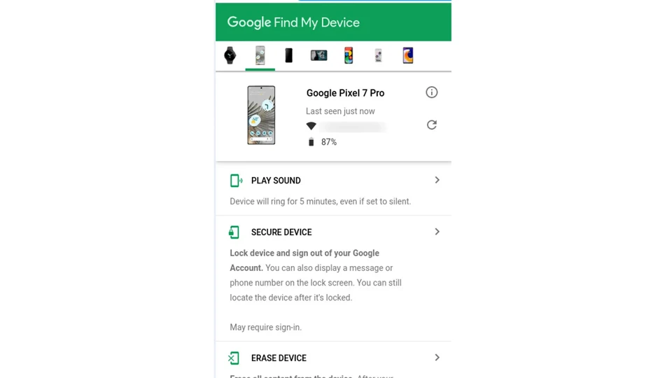 کاربرد Find My Device 