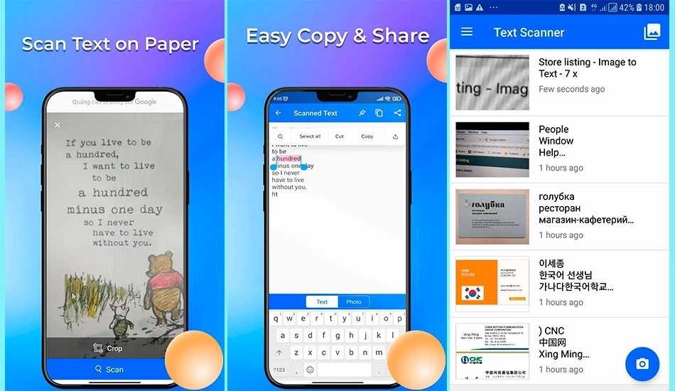برنامه کپی کردن متن از عکس