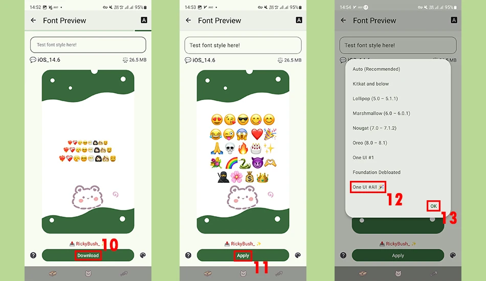 تبدیل ایموجی سامسونگ به ایفون با zfont