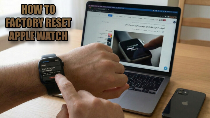 آموزش پاک کردن اطلاعات اپل واچ و ریست کردن کردن ساعت اپل image