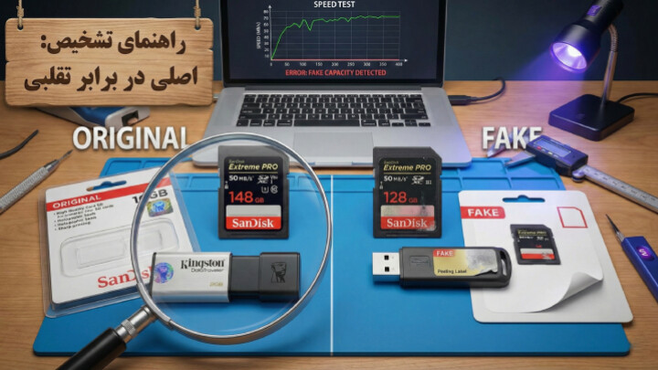 راهنمای تشخیص کارت حافظه و فلش مموری تقلبی از اصلی image
