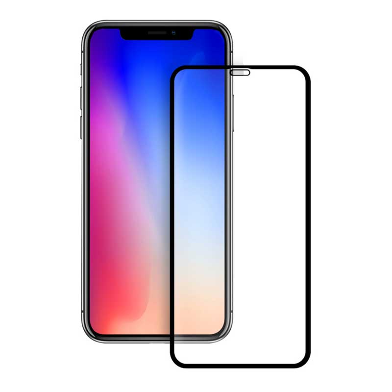 گلس تمام چسب iPhone X/XS Full Cover مشکی
