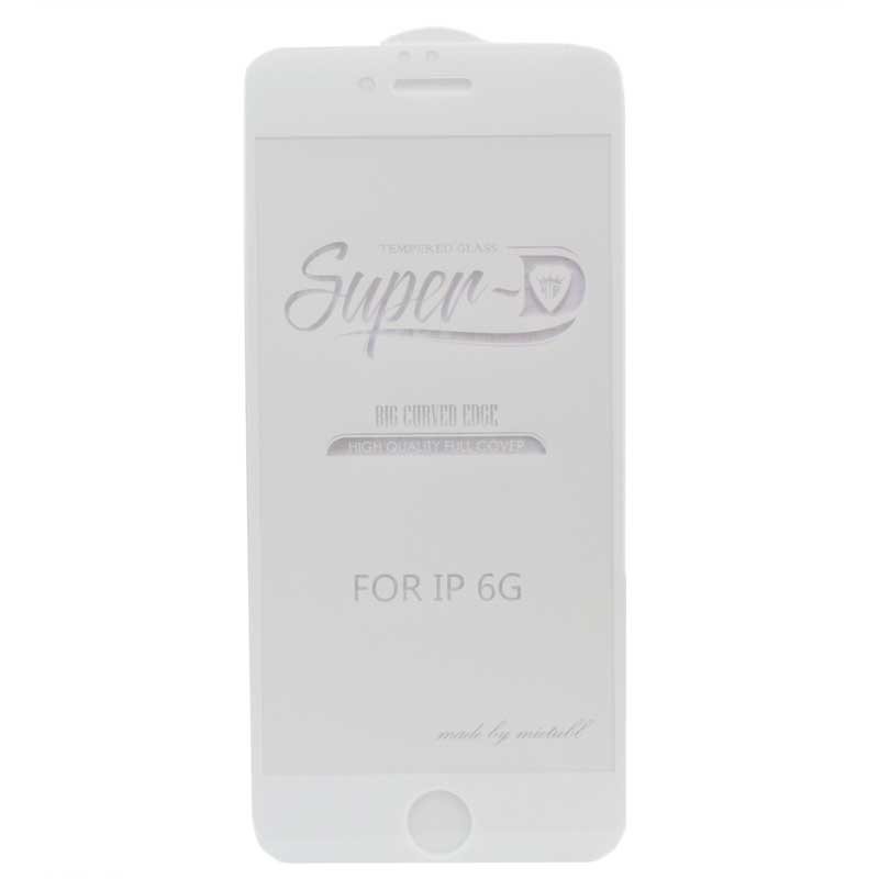 گلس SUPER D آیفون ۶ سفید