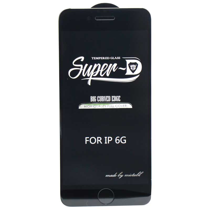 گلس SUPER D آیفون iPhone 6 / 6s مشکی