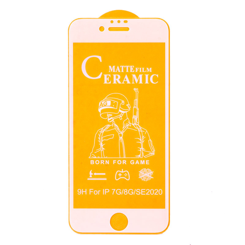 گلس سرامیکی مات iPhone 7/8/SE 2020 سفید