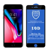 گلس تمام چسب iPhone 6 Plus ۱۰D مشکی