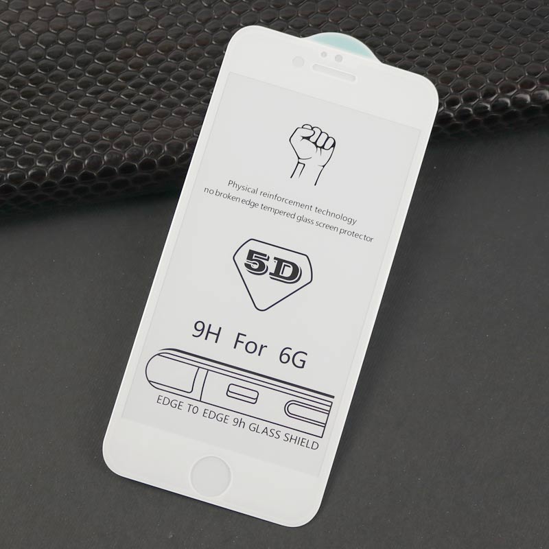 گلس ۵D آیفون iPhone 6/6s سفید