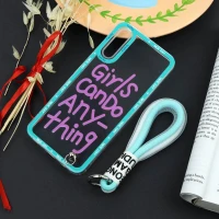 قاب طرحدار Girls Can Do + بند آویز لنیارد Samsung Galaxy A30s / A50s