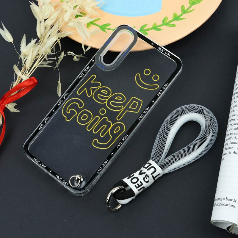 قاب طرحدار Keep Going + بند آویز لنیارد Samsung Galaxy A30s / A50s